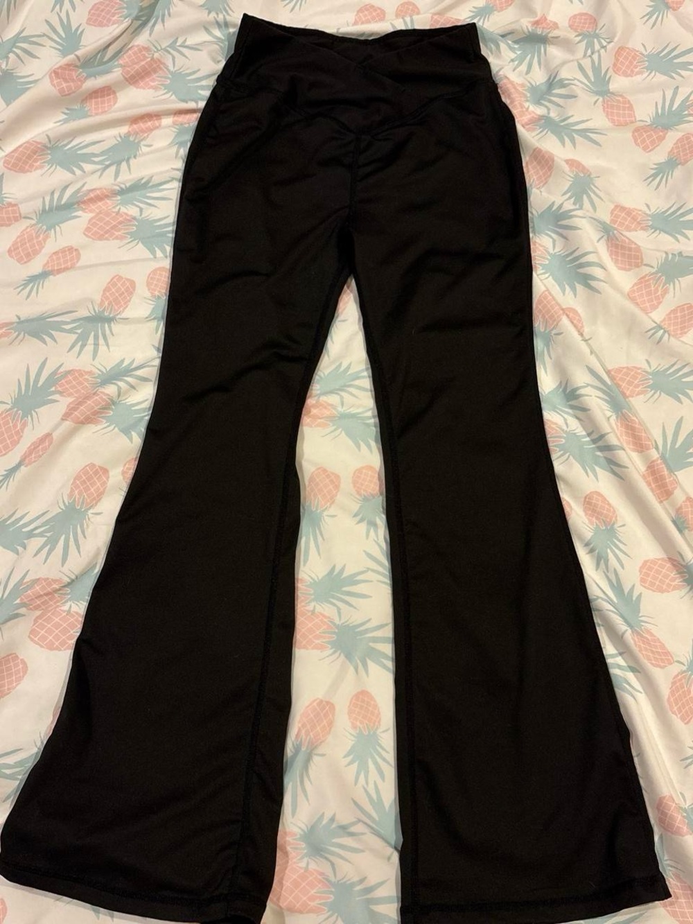 Black Flared Kids Leggings